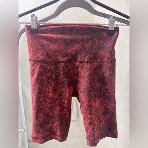 Marbled Red Workout Lululemon Leggings